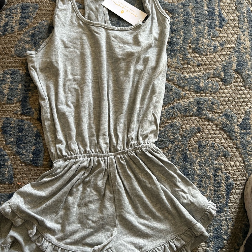 Spiritual Gangster Light Gray Sleeveless Romper